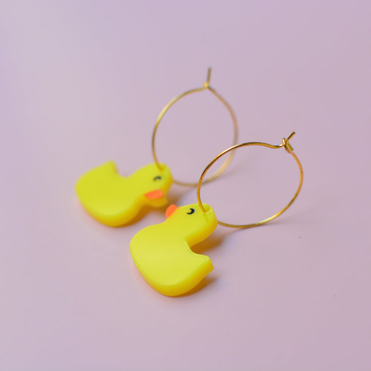 Duck Hoop Earrings