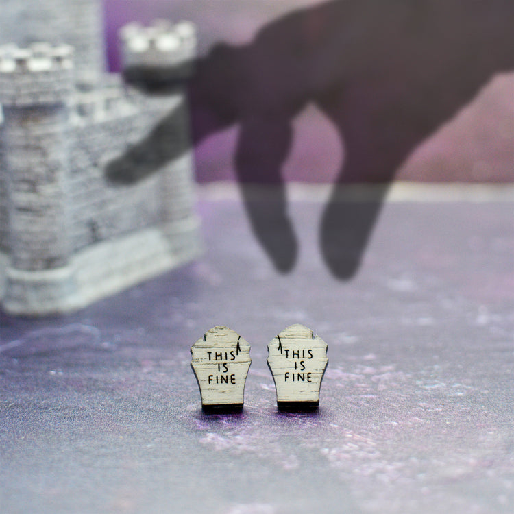 Halloween Gravestone Stud Earrings