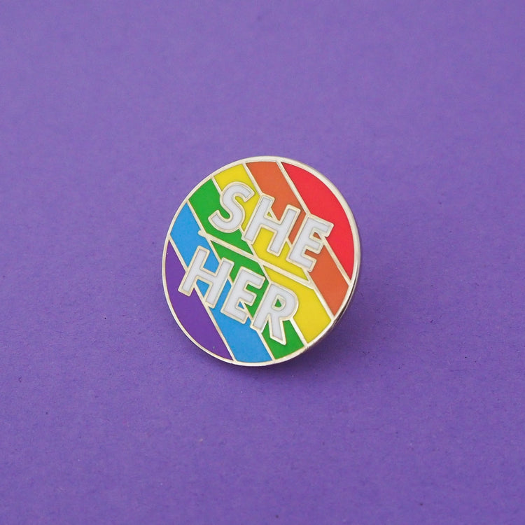 He/Him Pronoun Enamel Pin