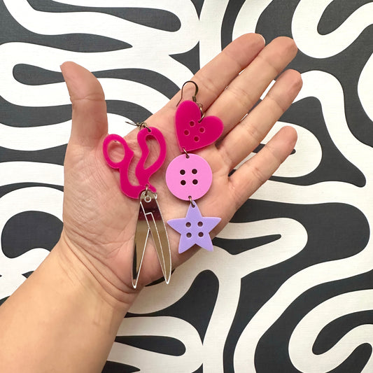 Sewing Statement Earrings