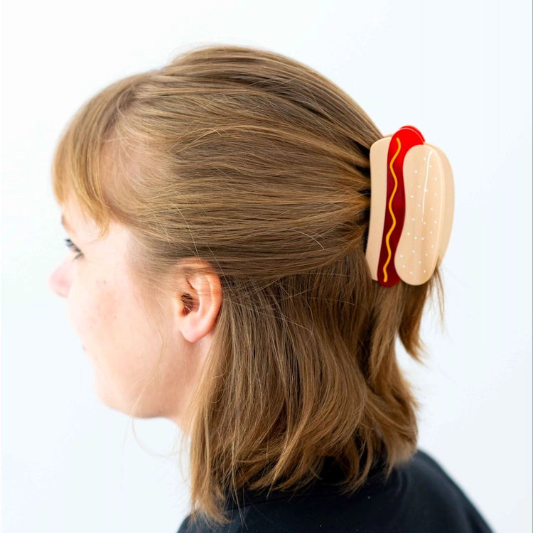 Hotdog Hair Claw Clip