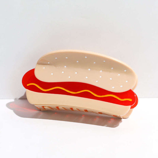 Hotdog Hair Claw Clip