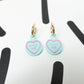 Kiss Me Love Heart Huggies Earrings