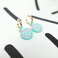Kiss Me Love Heart Huggies Earrings