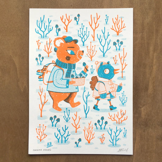 Foraging Friends A4 Print