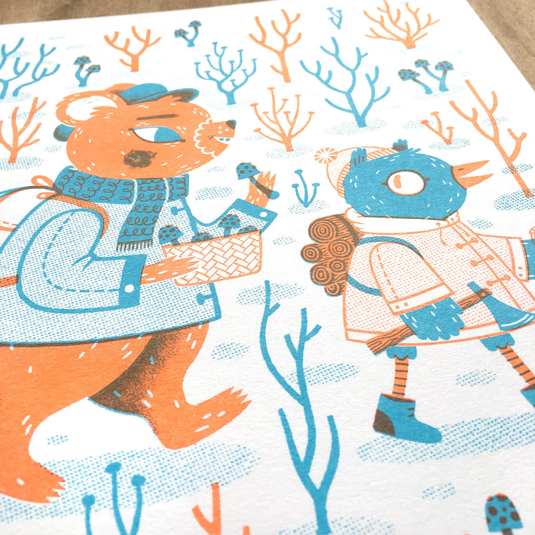 Foraging Friends A4 Print