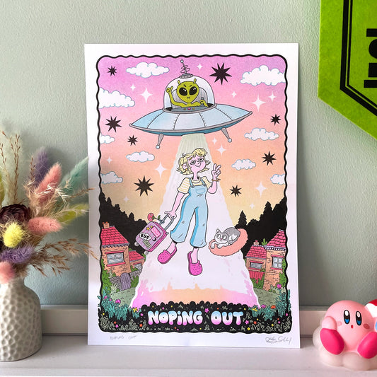Noping Out UFO A4 Print