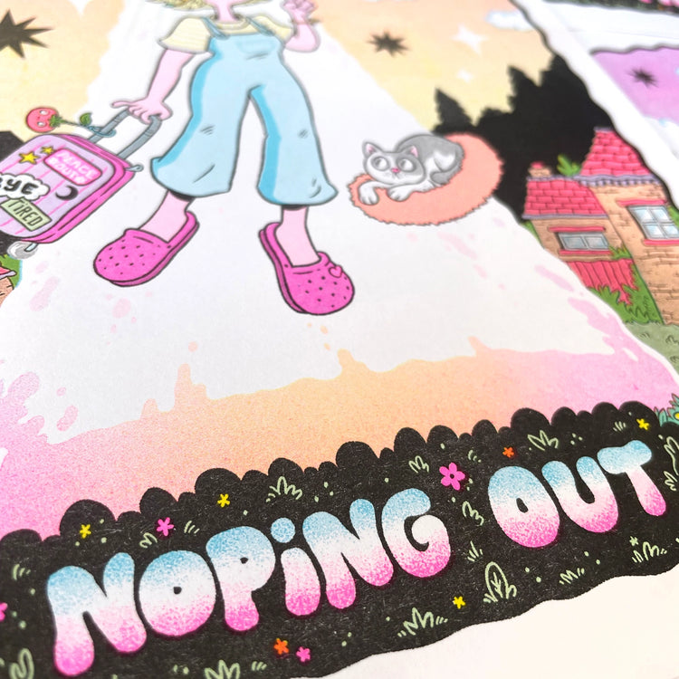Noping Out UFO A4 Print