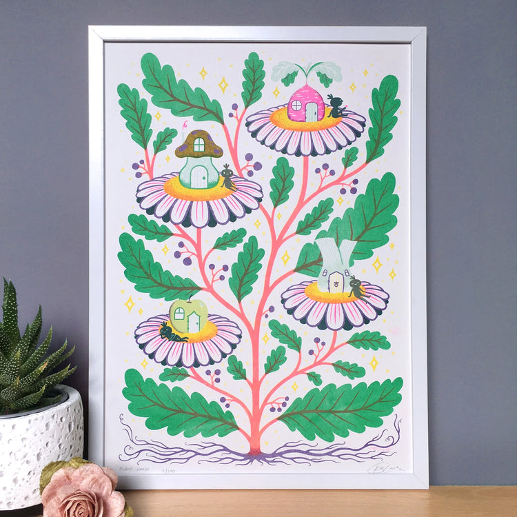 Vegetable Plant House A3 Print