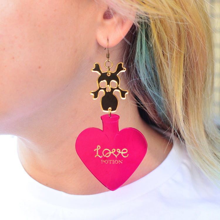 Halloween Love Potion Statement Earrings