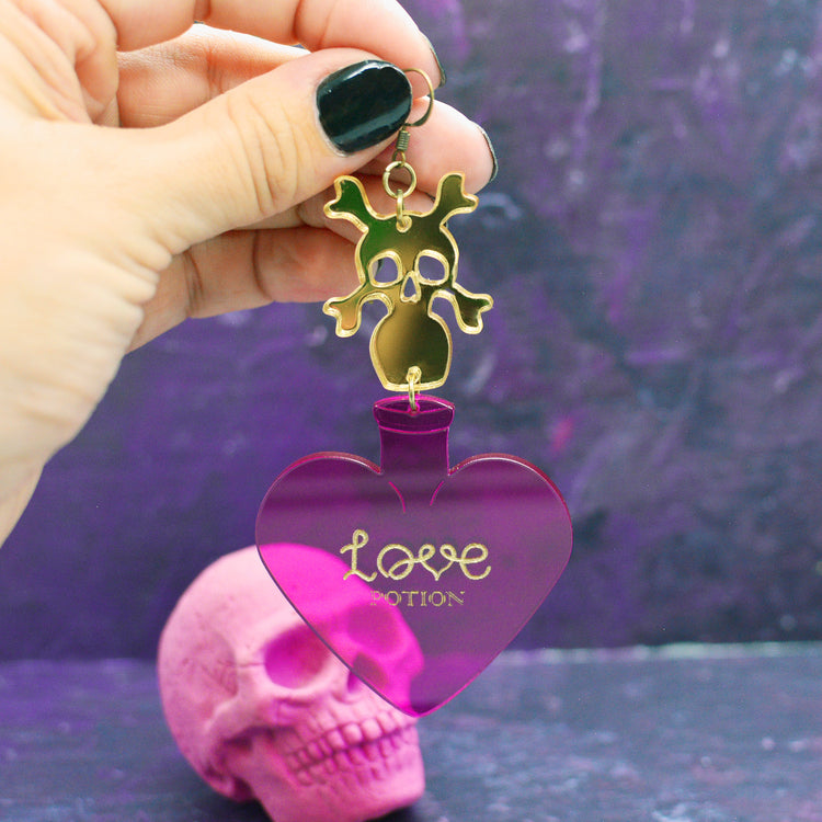 Halloween Love Potion Statement Earrings