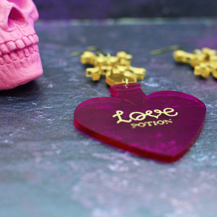 Halloween Love Potion Statement Earrings