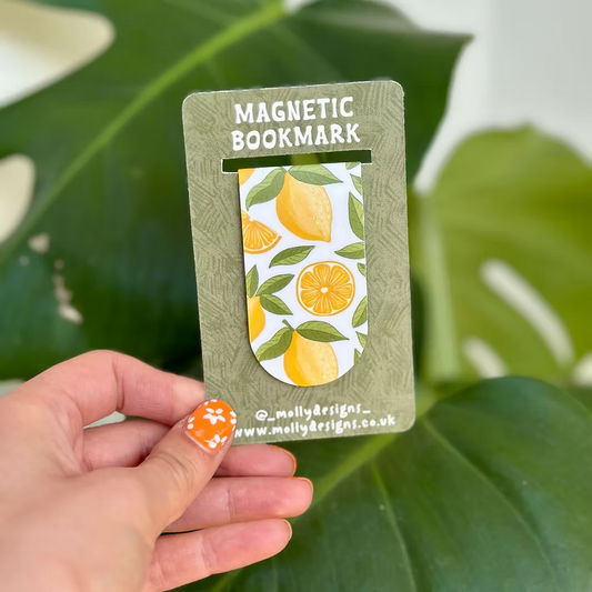 Lemon Print Magnetic Bookmark