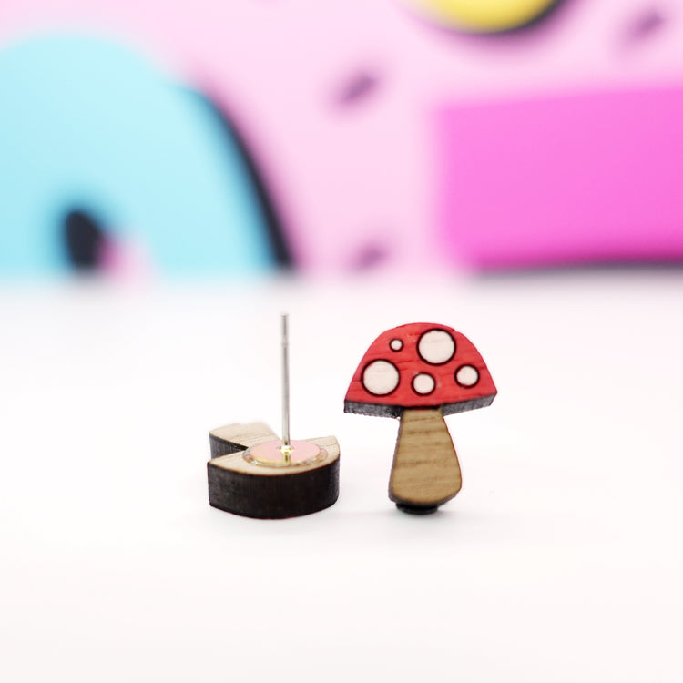 Mushroom Stud Earrings