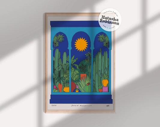 Blue Garden A4 Print