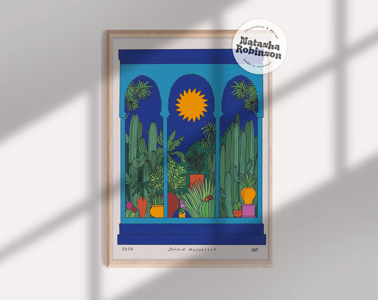Blue Garden A4 Print