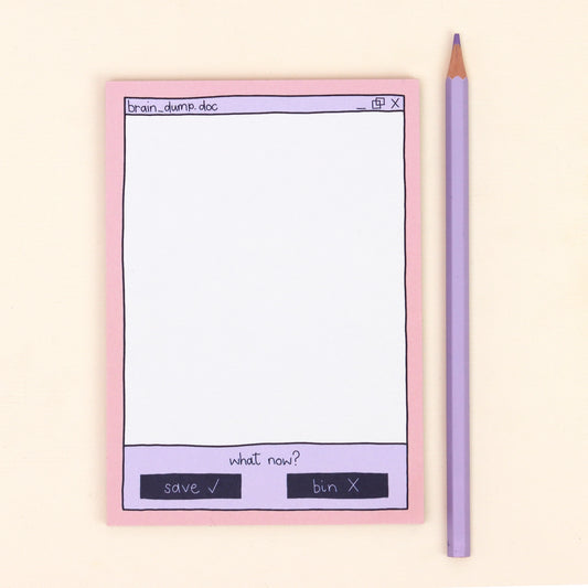 Brain Dump A6 Notepad