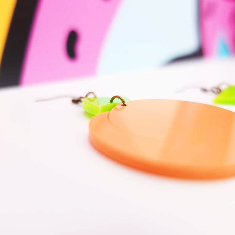 Peach Statement Earrings