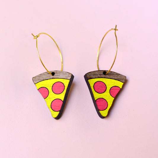 Pizza Hoop Earrings