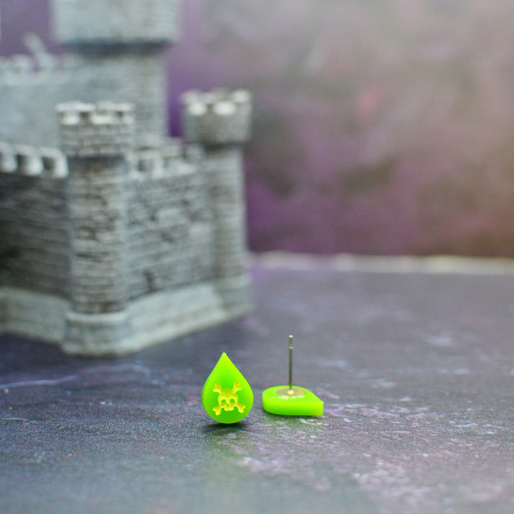 Halloween Poison Drop Stud Earrings