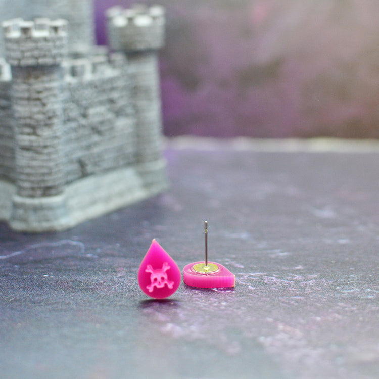 Halloween Poison Drop Stud Earrings