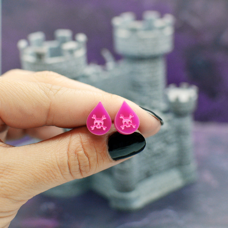 Halloween Poison Drop Stud Earrings
