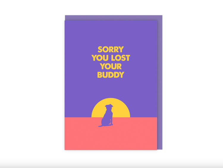 Sorry You Lost Your Buddy Dog Sympathy Card