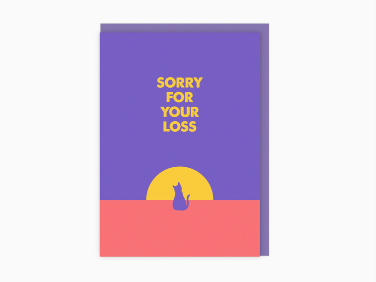 Sorry For Your Loss Cat Sympathy Card