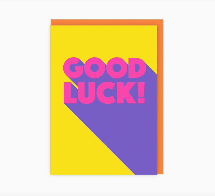 Good Luck Bold Lettering Card