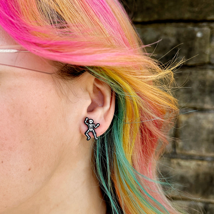 Halloween Skeleton Stud Earrings