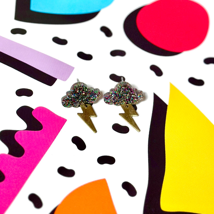 Storm Dangle Stud Earrings
