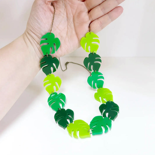 Monstera Chain Necklace