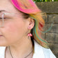 Mushroom Hoop Earrings