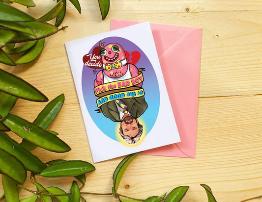 You Decide Mr Blobby and Noel Edmonds Card