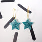 Glitter Star Hoop Earrings