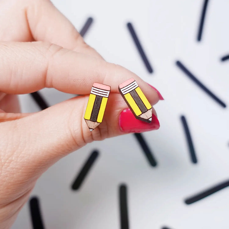 Pencil Stud Earrings