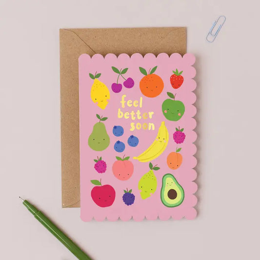 Fruity Get Well Soon Card - "Feel Better Soon"