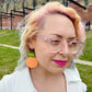 Peach Statement Earrings