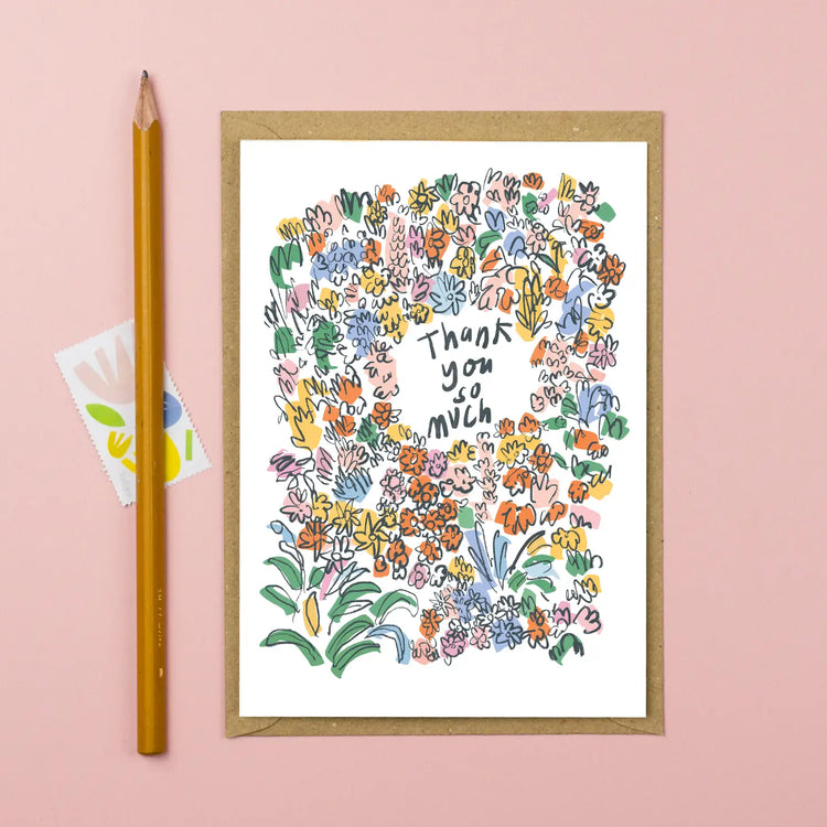 Thank You So Much Floral Card