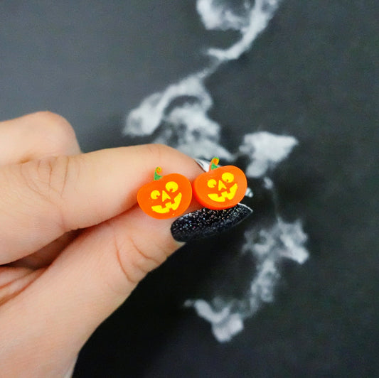 Halloween Pumpkin Stud Earrings