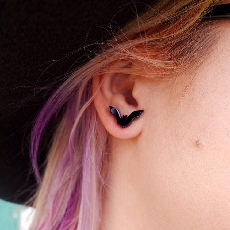Halloween Bat Stud Earrings