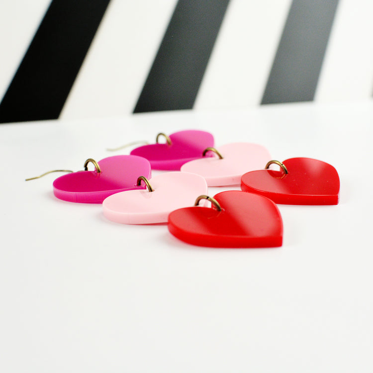 Heart Chain Statement Earrings