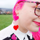 Heart Chain Statement Earrings