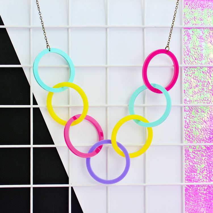 Infinity Hoop Statement Necklace