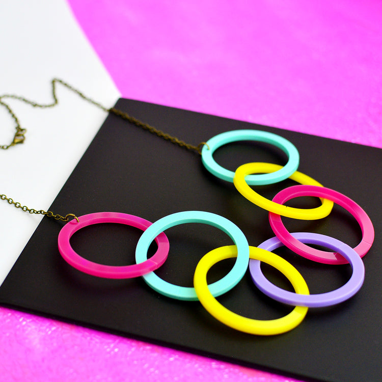 Infinity Hoop Statement Necklace