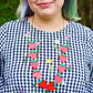 Strawberry Chain Statement Necklace