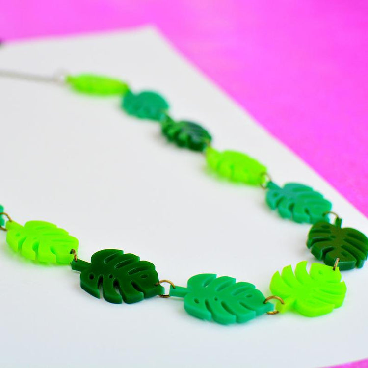 Monstera Chain Necklace